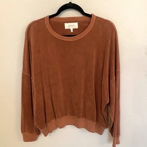 The Great terry cloth sweatshirt/Rust color